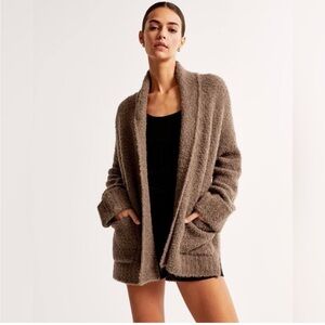 Abercrombie & Fitch boucle open cardigan sweater